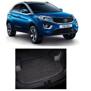 7D Car Trunk/Boot/Dicky PU Leatherette Mat for Nexon  - Black